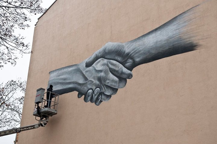 Belgijski mural powstaje w Warszawie
