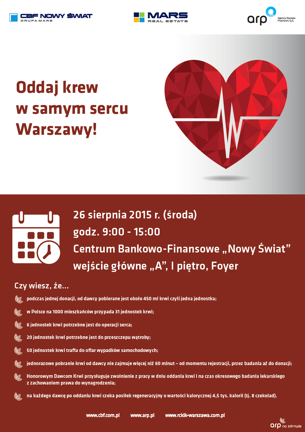 Oddaj krew w samym sercu Warszawy!