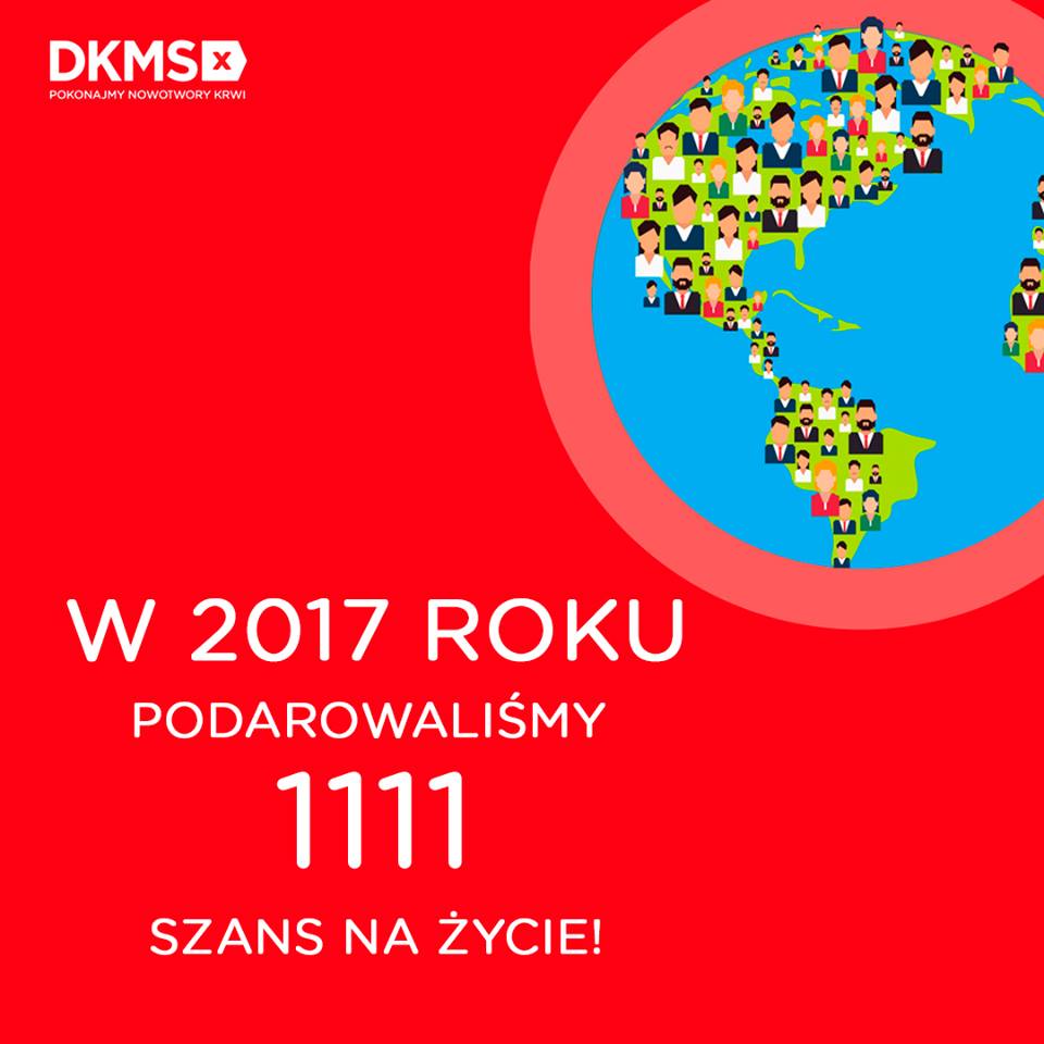 1 111 szans na nowe życie – Fundacja DKMS podsumowuje 2017 rok